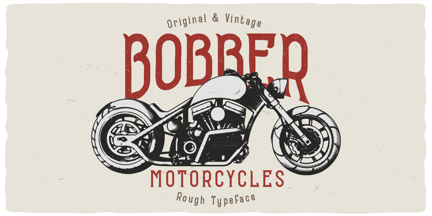 Ejemplo de fuente Bobber Motorcycles Rough